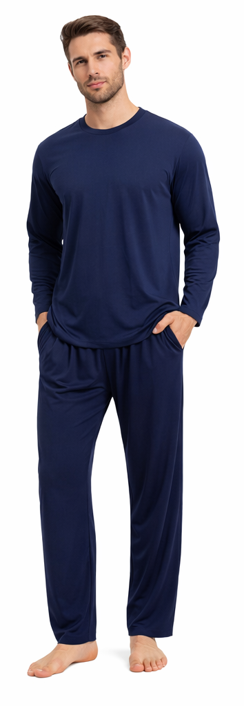 Men Pajama Set 2 Pieces Cotton Comfortable Sleepwear