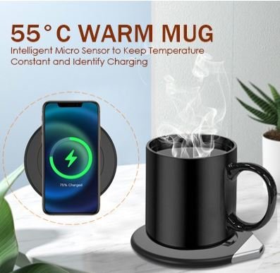 Wireless Charging Coffee Mug Warmer Ceramic Coffee Mug