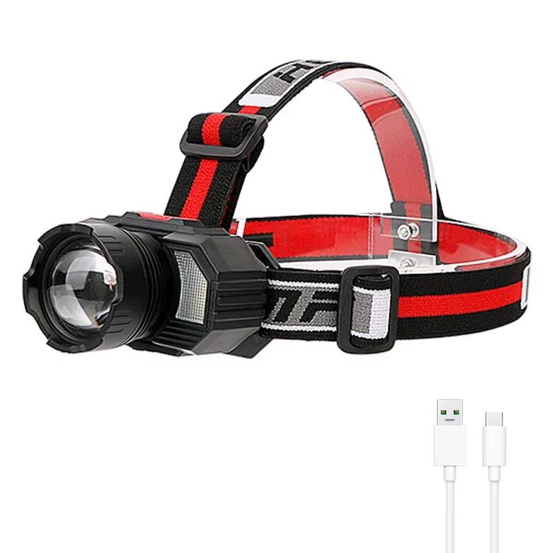 LED Headlamp Flashlight 1000 Lumen Multifunctional-Rechargeable Work Light Outdoor Waterproof- Head Lamp With Red Flash