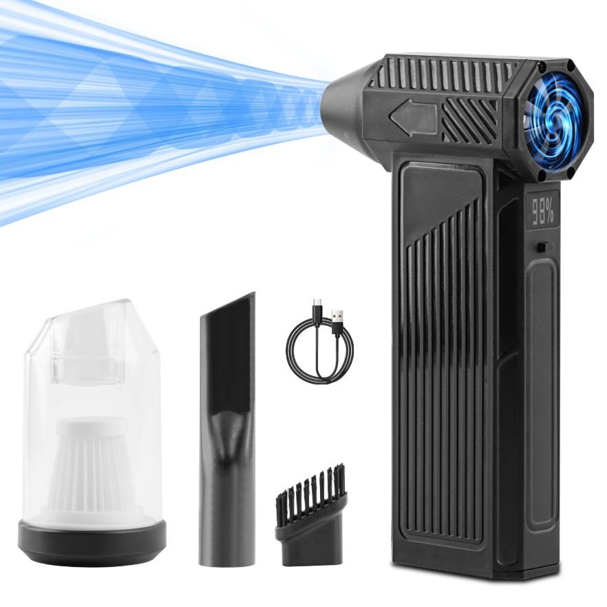 Violent Turbo Fan Pro – 180,000 RPM High-Speed Handheld Blower & Vacuum 4-in-1 with LED Flashlight