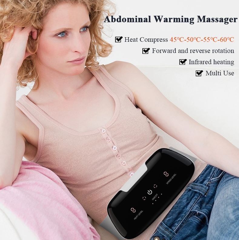 Electric Period Cramp Massager Heating Pad Menstrual Period Pain Relief Device