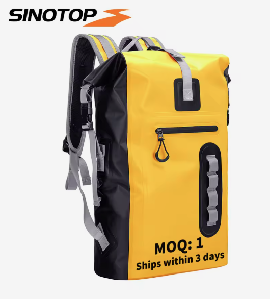 SINOTOP Premium 500D PVC Tarpaulin 20L Roll Top Hiking Backpack for Men Waterproof Outdoor Camping Hiking Activities Low MOQ