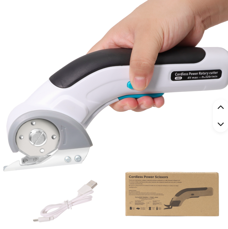 Mini Electric Rotary Scissors Tailor Cloth Electric Paper Scissors for Cardboard